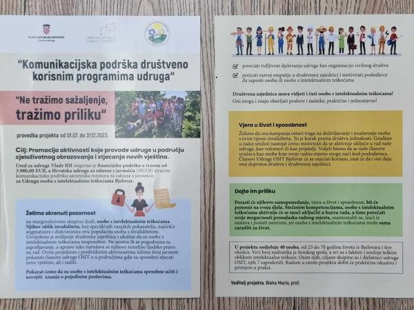 “Ne tražimo sažaljenje, tražimo priliku”
