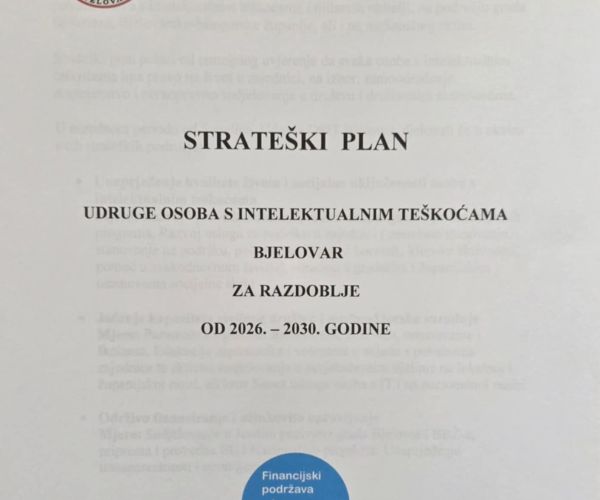 Strateški plan Udruge OSIT Bjelovar 2026. - 2030.